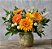 KIT C10 HASTES DE GERBERA C/FLOCKED LARANJA 45CM - Imagem 1