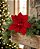KIT 6 FLOR DE NATAL AVELUDADA VERMELHA 24CM CABO 30CM - Imagem 1