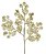 HASTE FOLHAS GLITTER 50CM DOURADO - Imagem 2