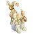 PAPAI NOEL LANTERNA SENTADO 45CM DOURADO - Imagem 3