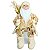 PAPAI NOEL LANTERNA SENTADO 45CM DOURADO - Imagem 1