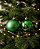KIT BOLA DE NATAL 12CM 2 UNIDADES TUBO VERDE BANDEIRA - Imagem 1