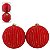 KIT BOLA DECORADA VELUDO 20CM 2 UNIDADES VERMELHO - Imagem 2