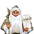 PAPAI NOEL VINTAGE PRESENTE 60CM DOURADO - Imagem 2
