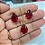 Conjunto Colar e Brincos Gota Rubi - Imagem 1