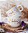 Xícara Jardim Encantado Porcelana 180mL - Imagem 1