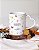Caneca alça coração floral com inicial - Imagem 2