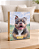 Quadro de mesa meu pet american bully marrom personalizado com nome 15x20cm - Imagem 1