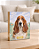 Quadro de mesa meu pet cachorro basset hound personalizado com nome 15x20cm - Imagem 1