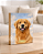 Quadro de mesa meu pet cachorro golden retriever 2 personalizado com nome 15x20cm - Imagem 1