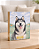 Quadro de mesa meu pet cachorro husky siberiano personalizado com nome 15x20cm - Imagem 1