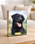 Quadro de mesa meu pet cachorro labrador preto 2 personalizado com nome 15x20cm - Imagem 1