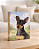 Quadro de mesa meu pet cachorro pincher preto personalizado com nome 15x20cm - Imagem 1