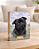 Quadro de mesa meu pet cachorro pug preto personalizado com nome 15x20cm - Imagem 1