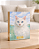 Quadro de mesa meu pet gato branco 1 personalizado com nome 15x20cm - Imagem 1