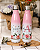 Garrafa Urbana Degradê Rosa Floral com Nome e Frase 500mL - Imagem 1