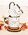 Caneca Nobelle Moon Prata com Arte de Florzinhas Rosa 400mL - Imagem 4