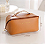 Bolsa cosmética de couro Bolsa cosmética portátil de viagem de grande capacidade - Imagem 2