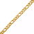 Pulseira Masculina Fígaro Elos 3x1 De Ouro 18k 750 - 12 Gramas - Imagem 2