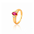 Anel de formatura Feminino Delicado de Ouro 18k - Cód. 0533 - Imagem 1