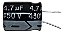 Capacitor Eletrolitico 4,7uF 450V - Imagem 1