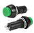 Chave Push Button Com Trava PSB-11A 2 Terminais - Verde - Imagem 1