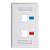 Espelho para Caixa 4x2 para 2 Keystones Branco Seccon SecLan - K-GL-1218B - K-GL-1218B - Imagem 1