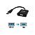 Conversor USB 3.0 Macho para VGA Fêmea Preto F3 - 1484 - 1484 - Imagem 1