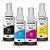 Tinta para Cartucho Epson Original - T664 Kit 4 Cores - 6.500 páginas para L110, L120, L200, L210, L220, L355, L365, L455, L555, L565, L375 - T664 PRETO + COLORS - Imagem 1