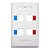 Espelho para Caixa 4x2 para 4 Keystones Branco Seccon SecLan - K-GL-1218D - K-GL-1218D - Imagem 1