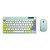 Kit Teclado + Mouse sem Fio Multimídia C3Tech 1200dpi Verde - K-W71GN - K-W71GN - Imagem 1