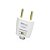 Plug Macho Enerbras 2 Pinos Redondo 10 Amperes Branco - 003-EB - Unitário - 003-EB - BRANCO - Imagem 3