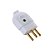 Plug Macho Tramontina 3 Pinos Redondo 10 Amperes Branco - 57402/003 - Unitário - 57402/003 - Imagem 2