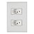 Tomada 2 Pinos + Terra 10A Liz Dupla com Espelho 4x2 Tramontina Branco - 57170/065 - 57170/065 - Imagem 2