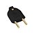 Plug Macho Tramontina 2 Pinos Redondo 10 Amperes Preto - 57403/202 - 131199 - Unitário - 57403/202 - Imagem 1