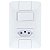 Interruptor 1 Simples 6A Tramontina Aria 57241/044 com 1 Tomada 20A + Espelho 4x2 Branco - 57241/044 - Imagem 1