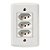 Tomada 2 Pinos + Terra 10A Lux2 Tripla com Espelho 4x2 Branco Tramontina - 57145/076 - 57145/076 - Imagem 1