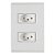 Tomada 2 Pinos + Terra 20A Liz Dupla com Espelho 4x2 Branco Tramontina - 57170/066 - 57170/066 - Imagem 3
