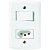 Interruptor 1 Simples 10A Tramontina Lux2 57145/244 com 1 Tomada 20A + Espelho 4x2 Branco - 57145/244 - Imagem 3