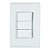 Interruptor 3 Simples 10A Tramontina Liz 57170/070 com Espelho 4x2 Branco - 57170/070 - Imagem 1