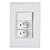 Interruptor 1 Simples Tramontina Liz 57170/087 4x2 com 2 Tomada 10A + Espelho Branco - 57170/087 - Imagem 1