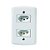 Tomada 2 Pinos + Terra 20A Lux2 Dupla com Espelho 4x2 Branco Tramontina - 57145/266 - 134257 - 57145/266 - Imagem 1