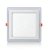 Luminária Plafon 12W+6W LED 6500k e 6500k 3 Estágios Quadrado 195x195x28mm de Embutir Bivolt Elgin - 48D124WEQB00 - 48D124WEQB00 - Imagem 2
