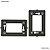 Suporte 4x2 Preto Pial Plus+ I Legrand 612122NT - Unitário - 612122NT - Imagem 2