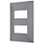 Espelho 4x2 para 2 Módulo Horizontal Pial Plus+ I Legrand Cinza - 618506CZ - sem Suporte - 618506CZ - Imagem 1