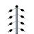 Haste de Canto 1,2 Metros 25 x 25mm com 12 Isoladores Alumínio Crú Reforçado - Steel Hastes - AUT00371 - 4063 - Imagem 3