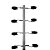Haste de Repuxo 1,2 Metros 25 x 25mm com 12 Isoladores Alumínio Crú Reforçado - Steel Hastes - 5901 - AUT00371 - Imagem 1