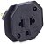 Adaptador Tomada Force Line 2 Pinos Fêmea Chato + Terra - 3 Pinos Macho Redondo 10A Preto - 4312 - 4312 - Imagem 2