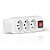 Adaptador Tomada T Conjunto de 4 Tomadas 3 Pinos Redondo 10A Branco Multilaser - WI246 - WI246 - Imagem 3