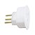 Adaptador Tomada Daneva 2 Pinos + Terra Micro 3 Pinos Redondo Branco - DN1661 - DN1661 - VENDIDO UNITÁRIO - Imagem 1